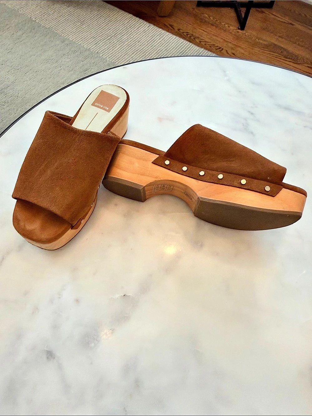 Dolce Vita Alanis Clog Brown Platform Clog Sandals Size 6.5